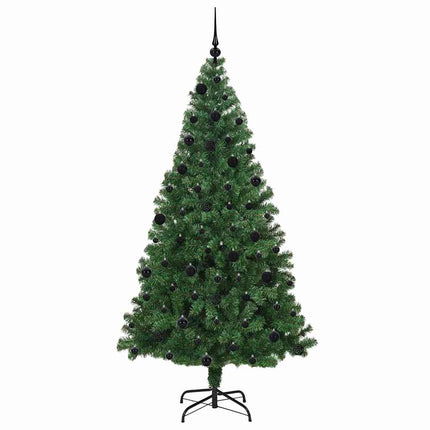 Konstgjord julgran Grön 210 cm PVC och Stål och Plast