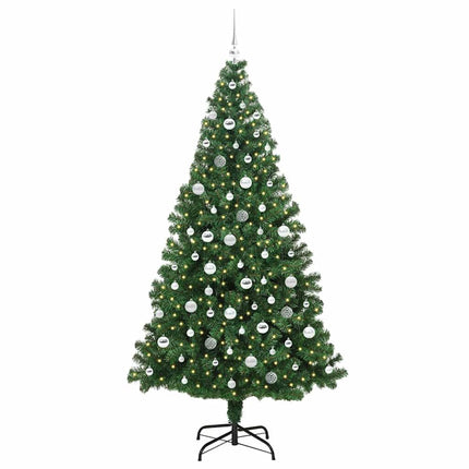 Konstgjord julgran Grön 210 cm PVC och Stål och Plast