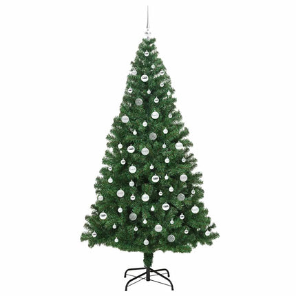 Konstgjord julgran Grön 210 cm PVC och Stål och Plast