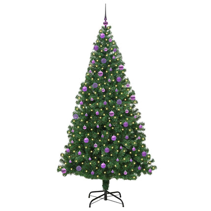 Konstgjord julgran Grön 210 cm PVC och Stål och Plast