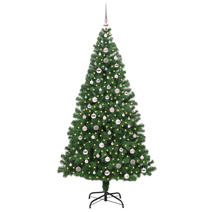 Konstgjord julgran Grön 240 cm PVC och Stål och Plast