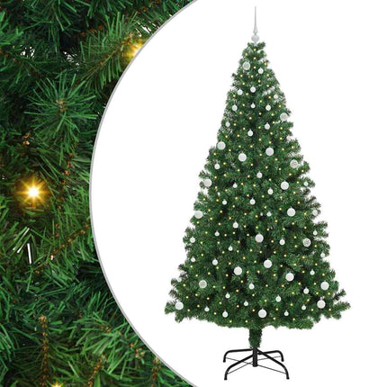 Konstgjord julgran Grön 240 cm PVC och Stål och Plast