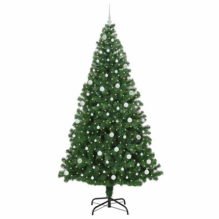 Konstgjord julgran Grön 240 cm PVC och Stål och Plast