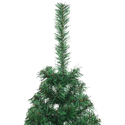 Konstgjord Förbelyst Julgran med 150 LED-lampor Grön 120 cm PVC
