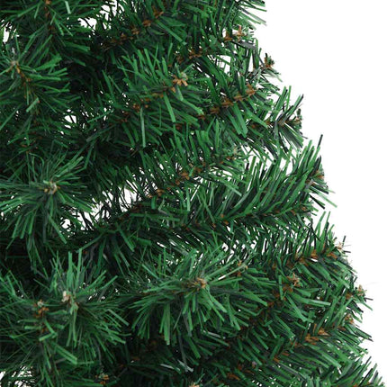 Konstgjord Förbelyst Julgran med 150 LED-lampor Grön 120 cm PVC