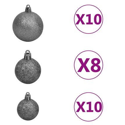 Konstgjord Förbelyst Julgran med 300 LED-lampor Grön 180 cm PVC
