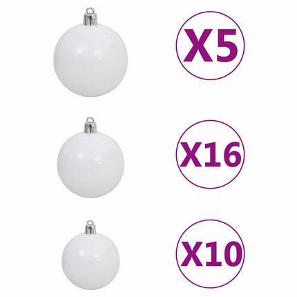 Konstgjord Förbelyst Julgran med 300 LED-lampor Grön 180 cm PVC