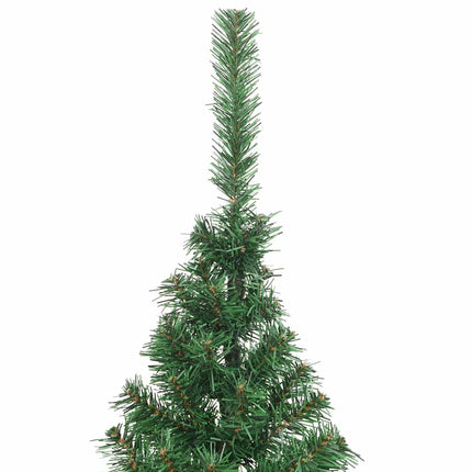 Konstgjord Förbelyst Julgran med 300 LED-lampor Grön 180 cm PVC