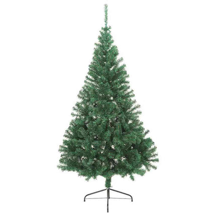 Konstgjord Förbelyst Julgran med 300 LED-lampor Grön 210 cm PVC