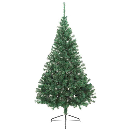Konstgjord Förbelyst Julgran med 300 LED-lampor Grön 210 cm PVC