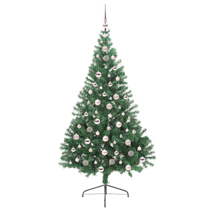 Konstgjord Förbelyst Julgran med 300 LED-lampor Grön 210 cm PVC