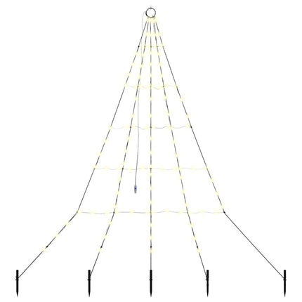 LED Julgran med markspikar med jordspikar Varmvit 182 cm Metall