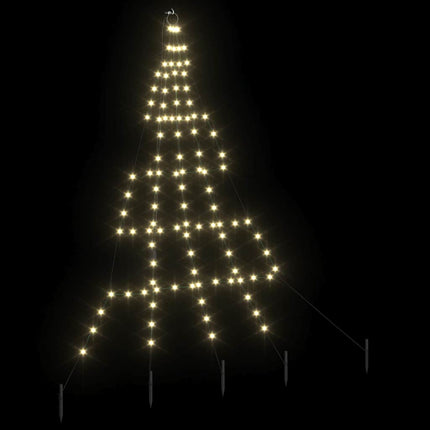 LED Julgran med markspikar med jordspikar Varmvit 182 cm Metall