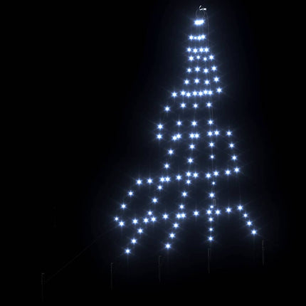 LED Julgran med markspikar med jordspikar Kallvit 182 cm Metall