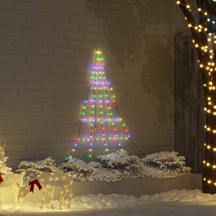 LED Julgran med markspikar Flerfärgsdesign 182 cm Metall