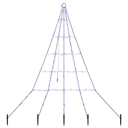 LED Julgran med markspikar med 112 LED-lampor Blå 182 cm Metall