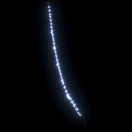LED Julgran med markspikar med jordspikar Kallvit 306 cm Metall