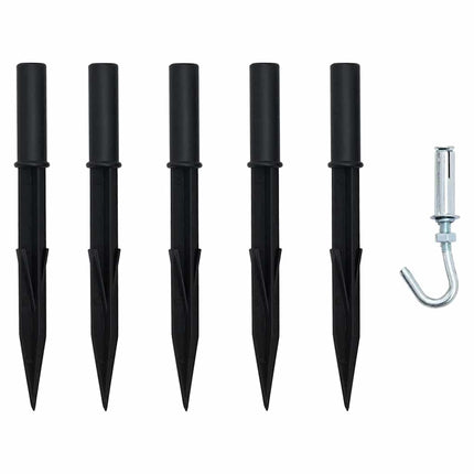 LED Julgran med markspikar med jordspikar Kallvit 511 cm Metall