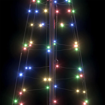 LED Julgran med markspikar Flerfärgsdesign 250 cm Järn