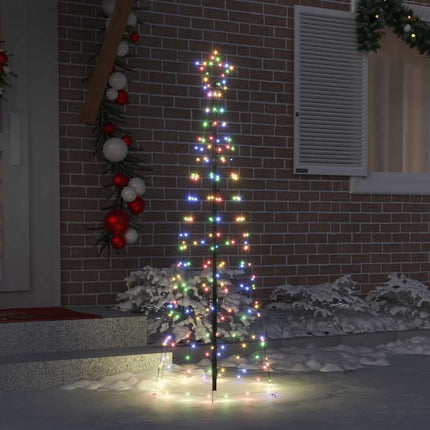 LED Julgran med markspikar Flerfärgsdesign 250 cm Järn
