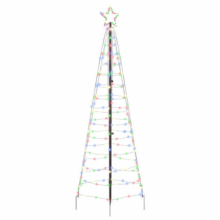 LED Julgran med markspikar Flerfärgsdesign 250 cm Järn