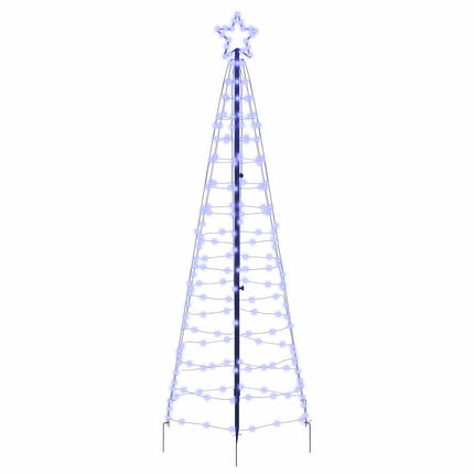 LED Julgran med markspikar med 390 LED-lampor Blå 250 cm Järn