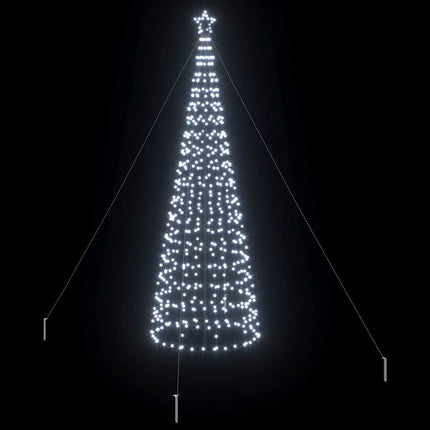 LED Julgran EKENAS 400 cm 800 LED-lampor Kallvit Stål Kallvit
