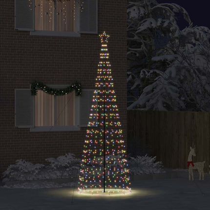 LED Julgran med markspikar Flerfärgsdesign 400 cm Järn