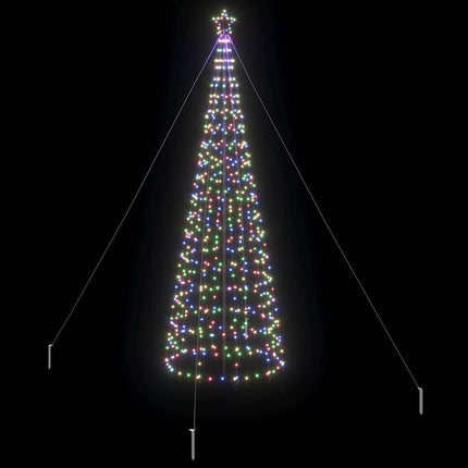 LED Julgran med markspikar Flerfärgsdesign 400 cm Järn