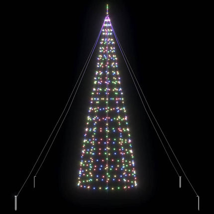 LED Julgran med markspikar Flerfärgsdesign 400 cm Järn