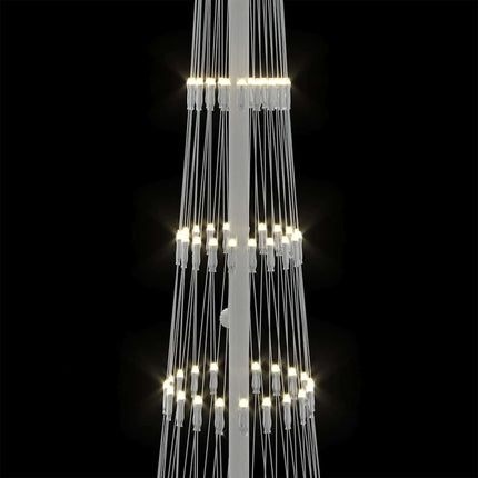 LED Julgran med 230 LED-lampor Varmvit 51 x 51 x 190 cm Metall
