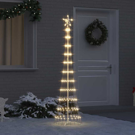 LED Julgran med 230 LED-lampor Varmvit 51 x 51 x 190 cm Metall