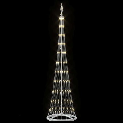 LED Julgran med 230 LED-lampor Varmvit 51 x 51 x 190 cm Metall