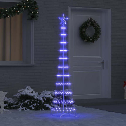 LED Julgran med 230 LED-lampor Blå 51 x 51 x 190 cm Metall