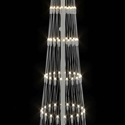 LED Julgran med 290 LED-lampor med stativ Varmvit 250 cm Metall