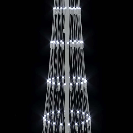 LED Julgran med 290 LED-lampor med stativ Kallvit 250 cm Metall