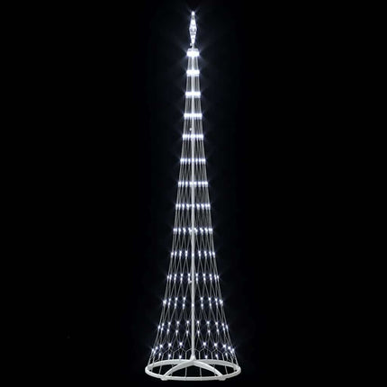 LED Julgran med 290 LED-lampor med stativ Kallvit 250 cm Metall