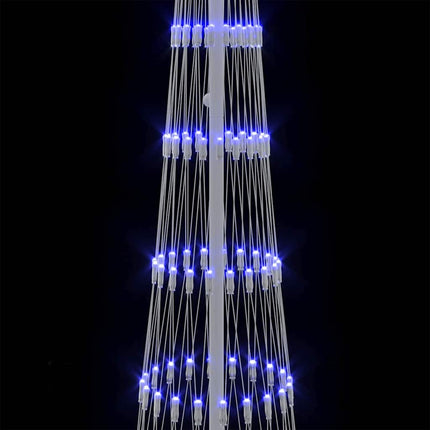 LED Julgran med 290 LED-lampor med stativ Blå 250 cm Metall