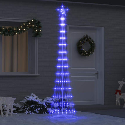LED Julgran med 290 LED-lampor med stativ Blå 250 cm Metall