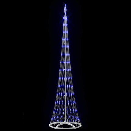 LED Julgran med 290 LED-lampor med stativ Blå 250 cm Metall