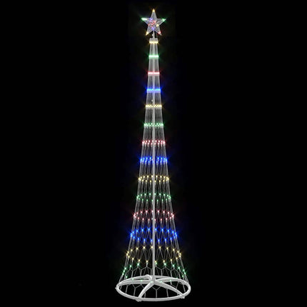 LED Julgran med 290 LED-lampor Flerfärgsdesign 250 cm Metall
