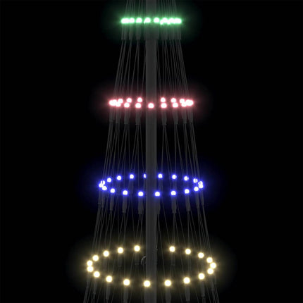 LED Julgran med 230 LED-lampor Flerfärgsdesign 184,5 cm Metall