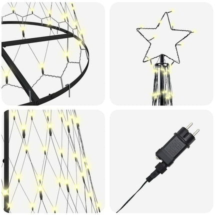 LED Julgran med 295 LED-lampor med stativ Varmvit 250 cm Metall
