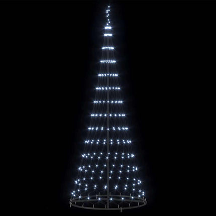 LED Julgran med 295 LED-lampor med stativ Kallvit 250 cm Metall