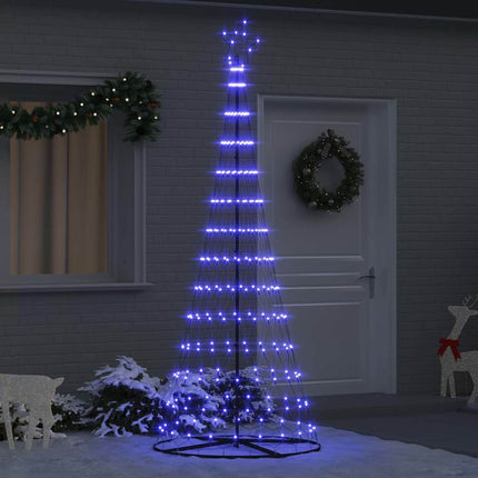 LED Julgran med 295 LED-lampor med stativ Blå 250 cm Metall