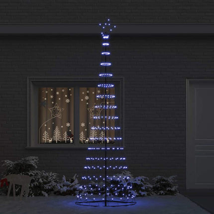 LED Julgran med 355 LED-lampor med stativ Blå 302,5 cm Metall