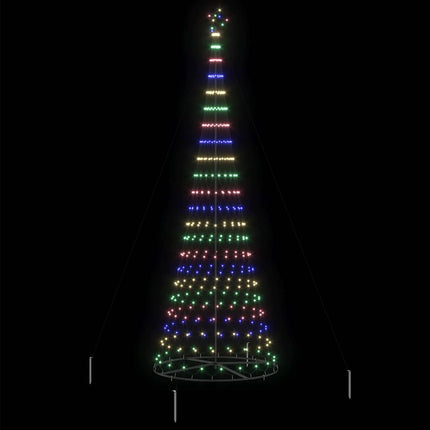LED Julgran med 455 LED-lampor Flerfärgsdesign 399 cm Metall