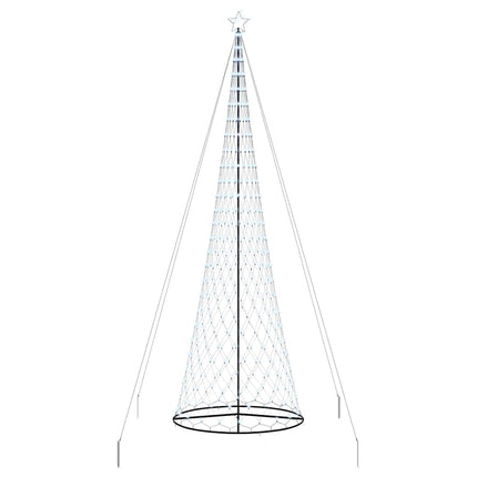 LED Julgran med 555 LED-lampor med stativ Kallvit 500 cm Metall