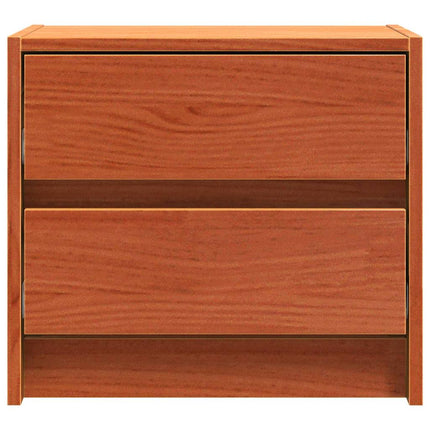 Sängbord med låda 2 pcs Vaxbrun 40 x 30.5 x 35.5 cm Furuträ