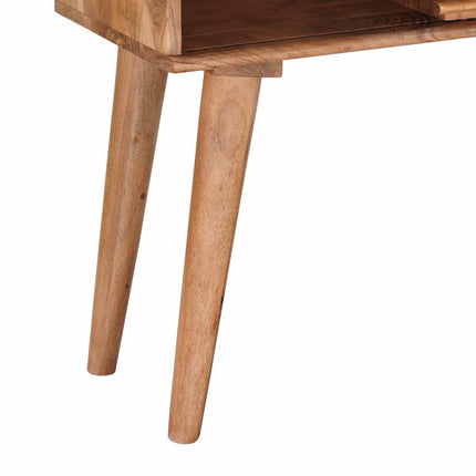 Hantverksmässig sluttabell Teakbrun 100 x 30 x 75 cm